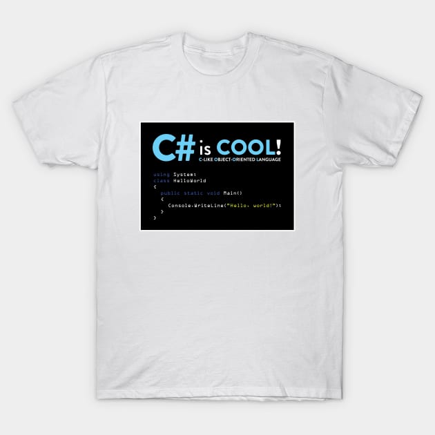 C# is COOL! T-Shirt by DOOSEE